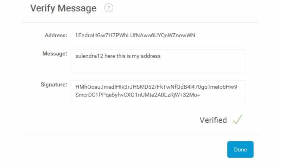 verified bitcoin signature